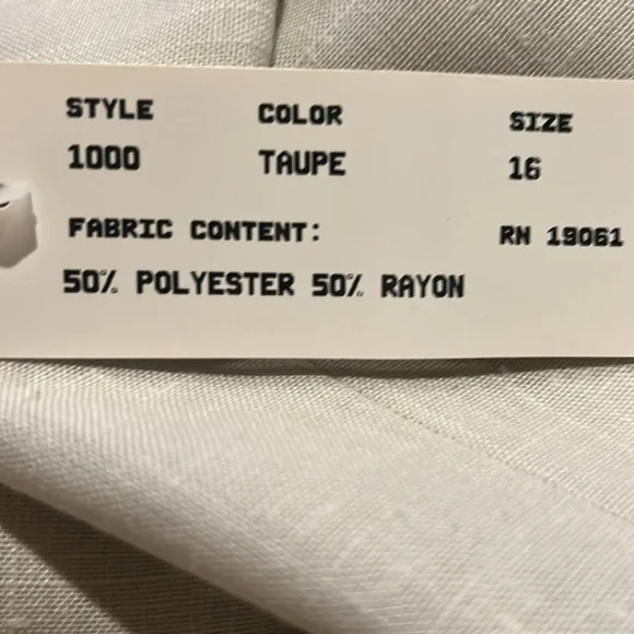 Vintage The Very Thing Tan Linen Look Short Sleeve Dress Plus Size 16 NWT - Picture 6 of 7